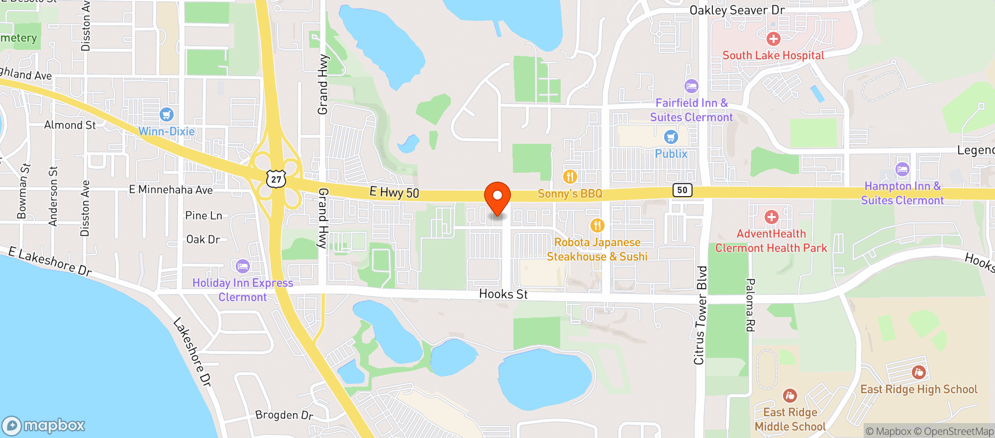 Map showing ABC Fine Wine & Spirits