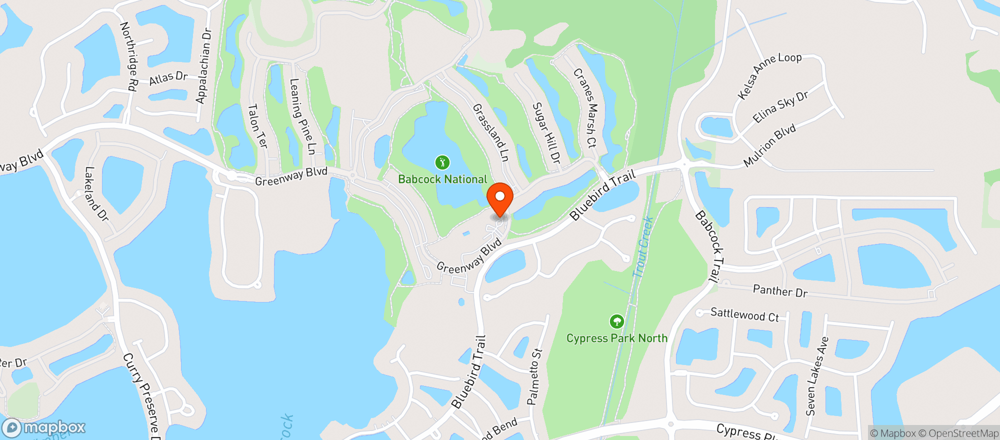 Map showing Babcock National