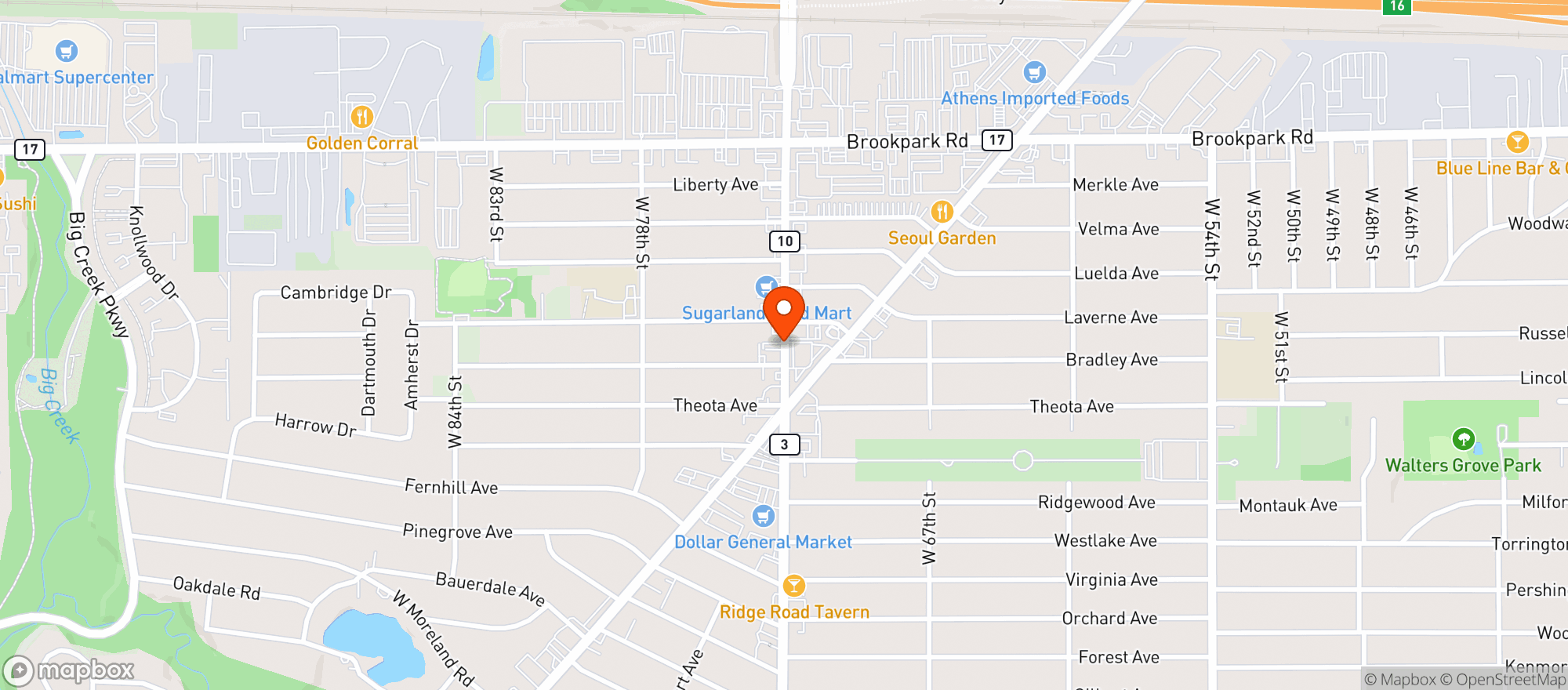 Map showing Macks Beverage