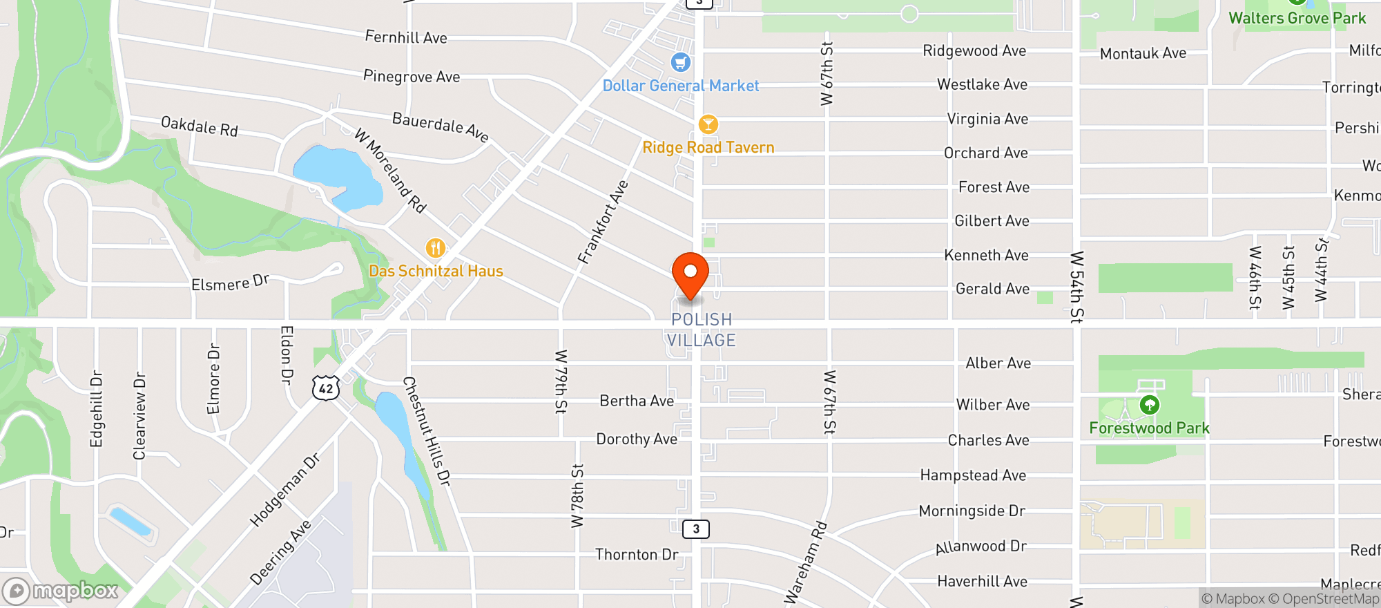 Map showing Parma Cafe