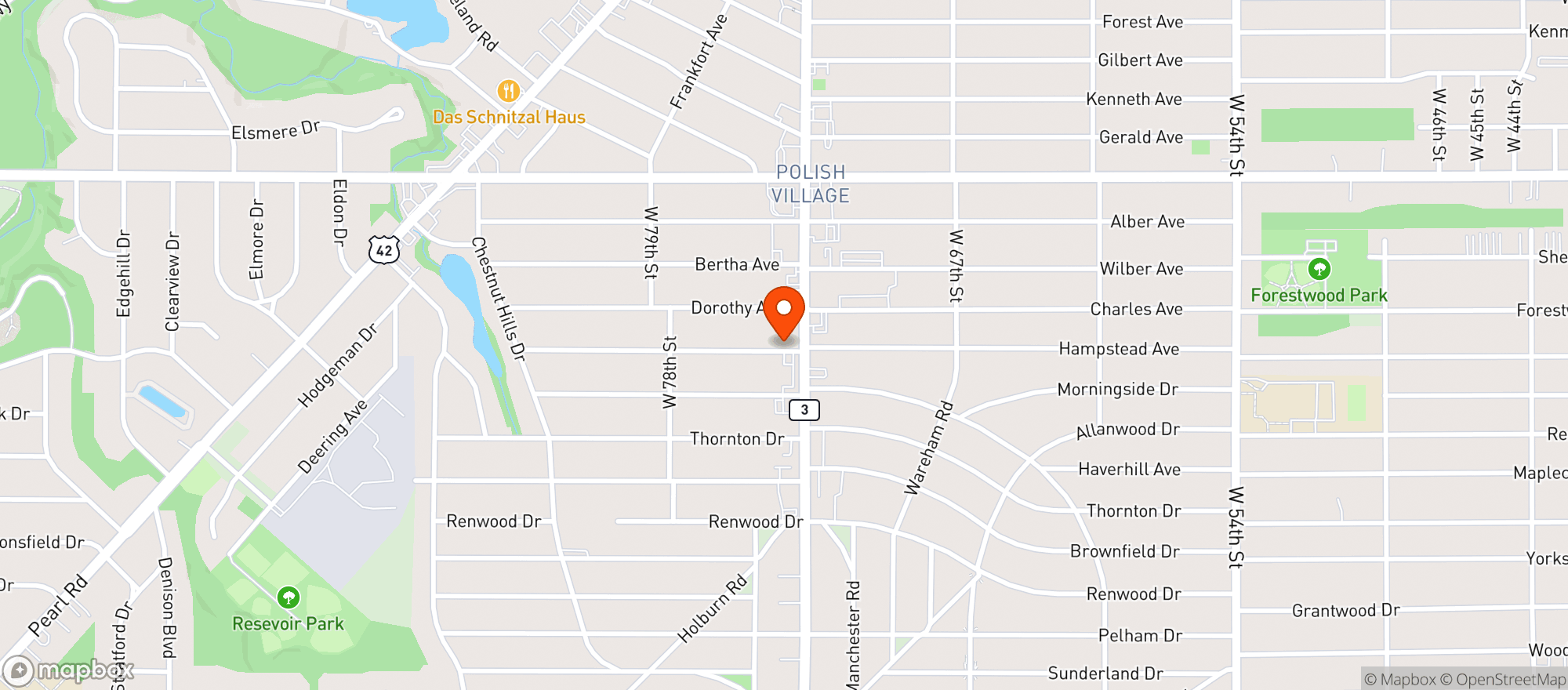 Map showing Tommys Take Out