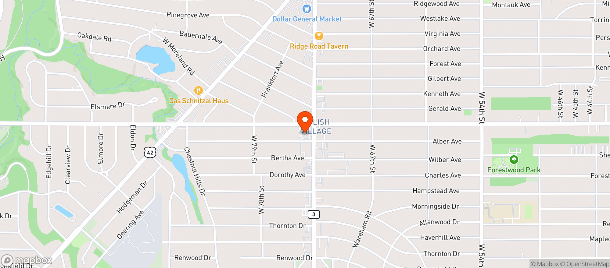 Map showing Cvs