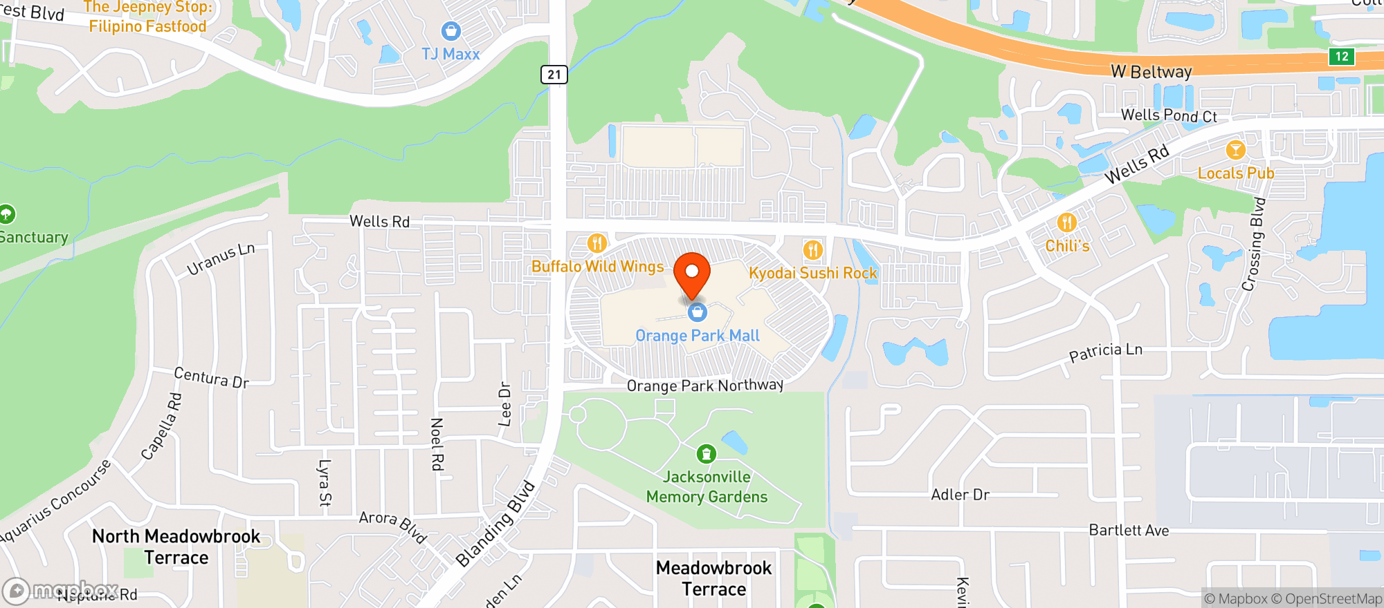 Map showing Amc Orange Park 24 #587