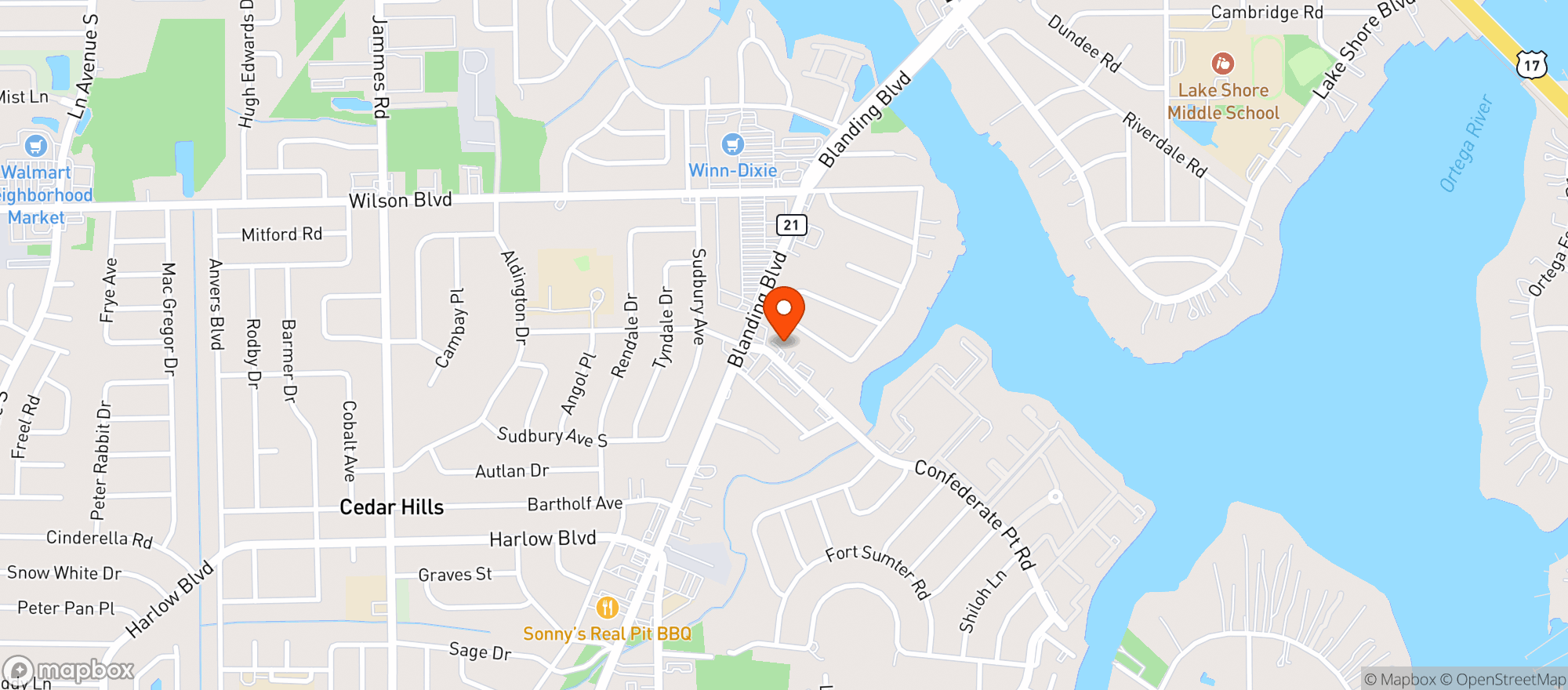 Map showing Yacob Food Mart