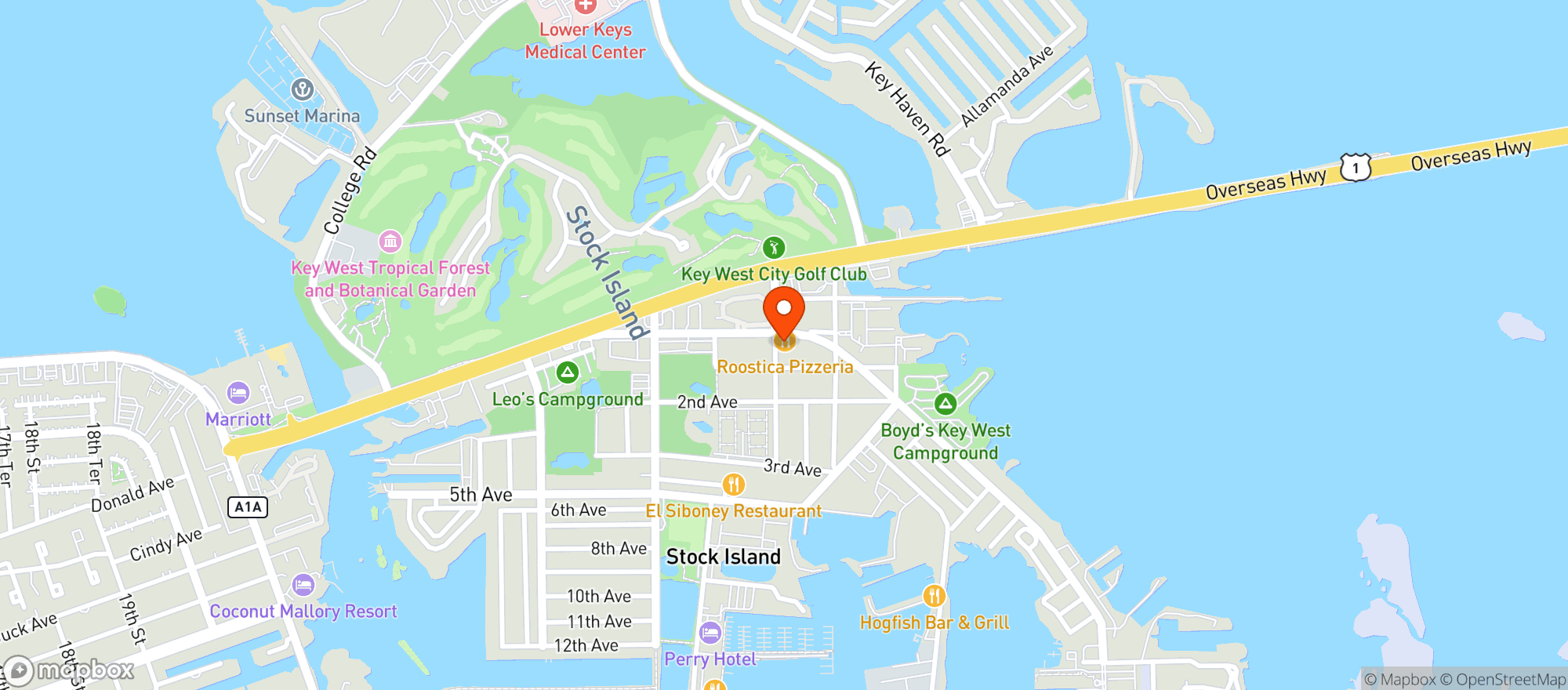 Map showing Roostica