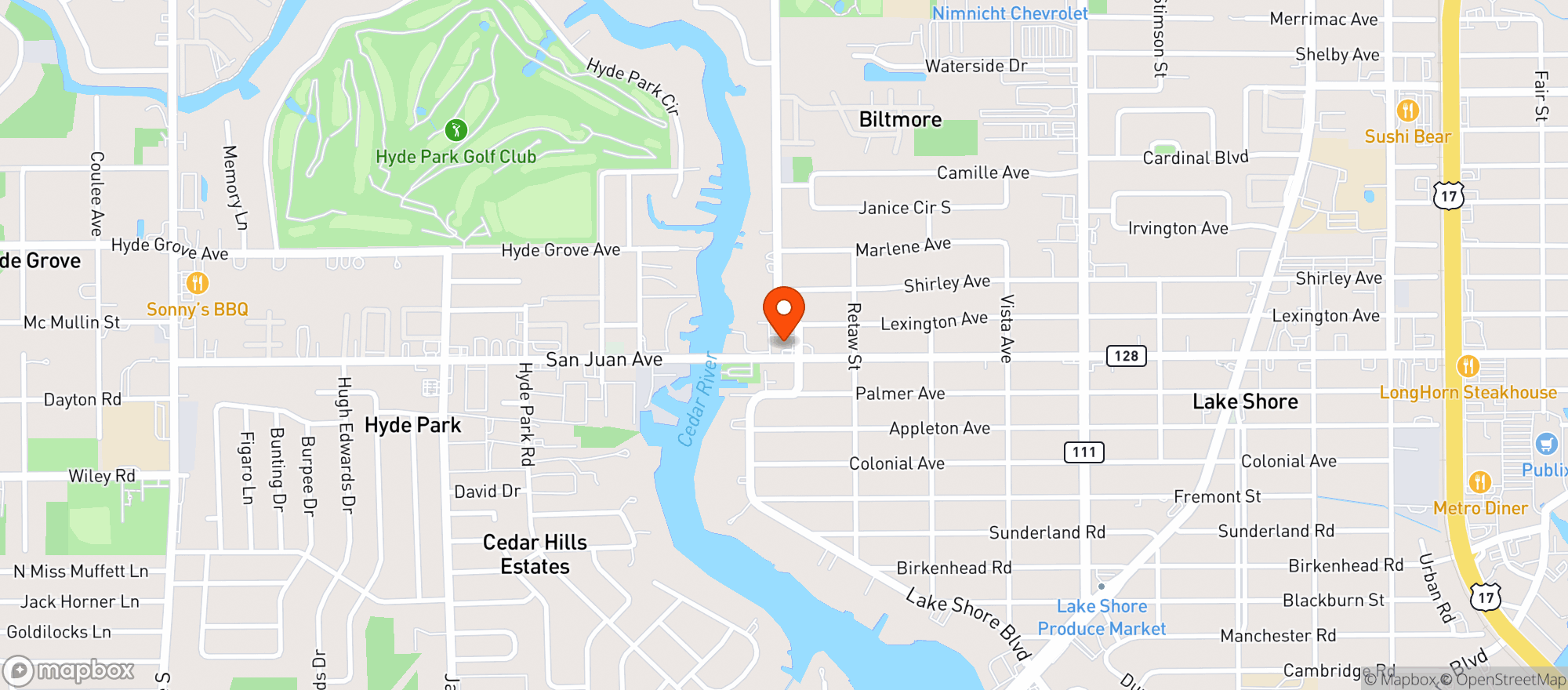 Map showing Ibex Food Mart Inc