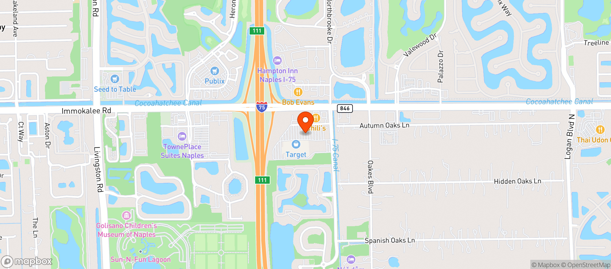 Map showing Target