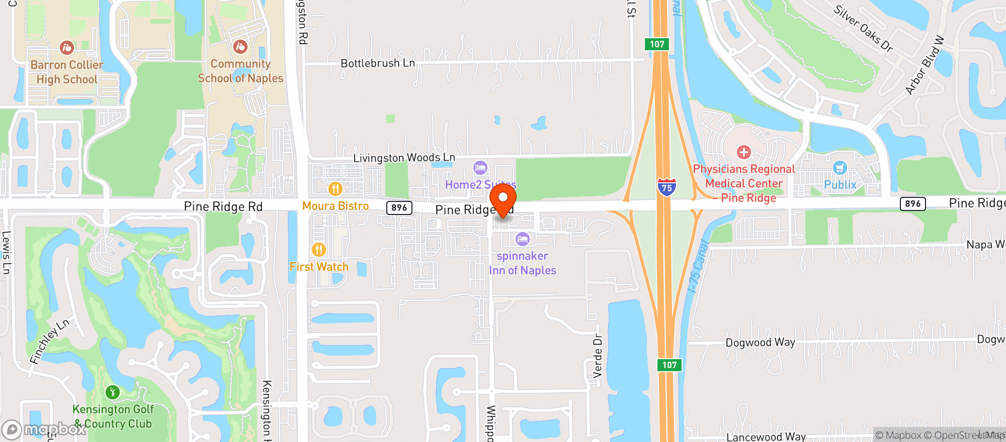 Map showing Circle K #3919