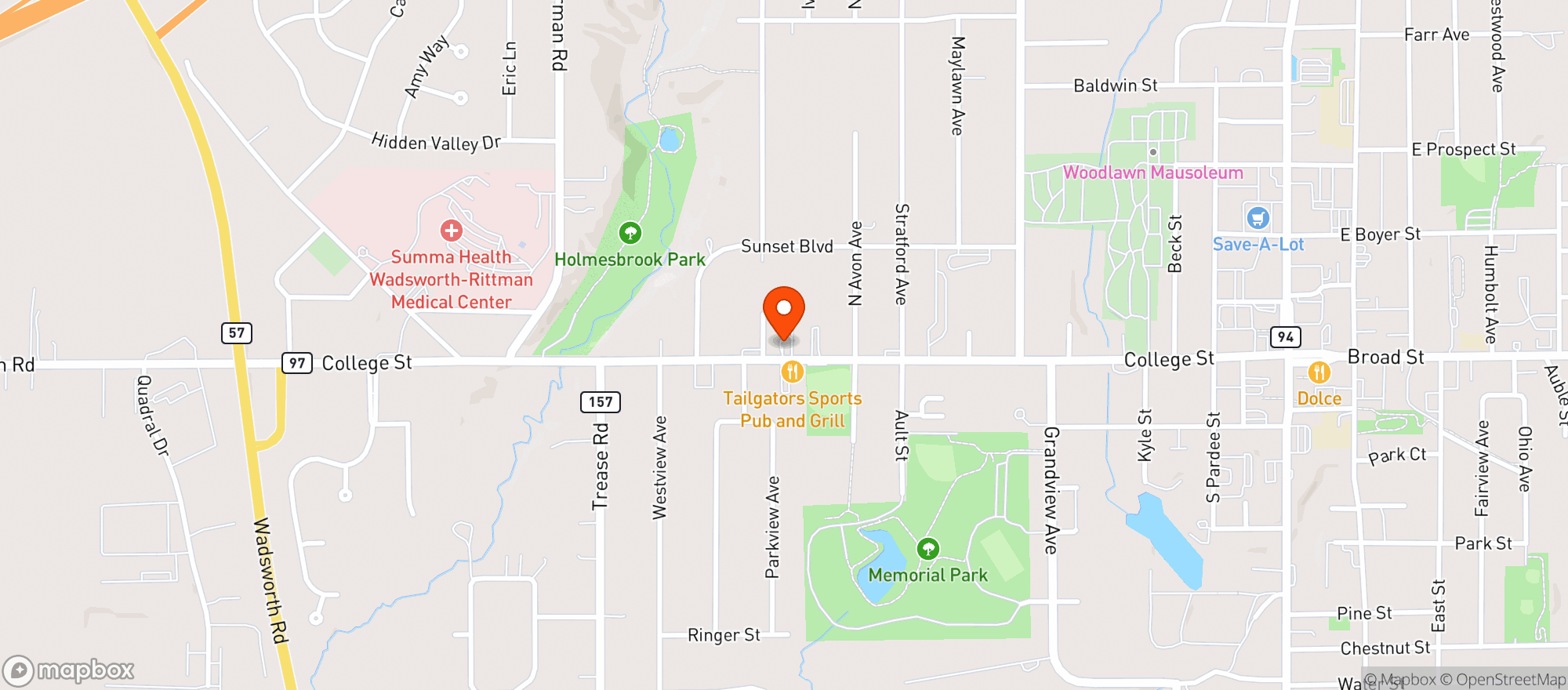 Map showing Buckos Drive Thru