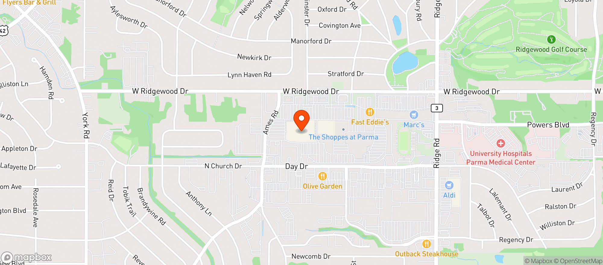 Map showing WALMART SUPERCENTER