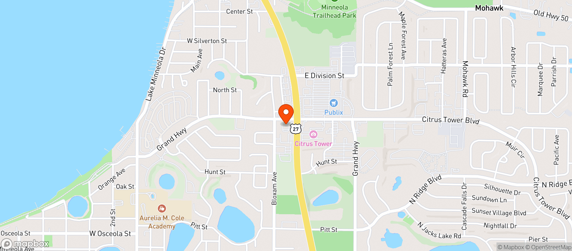 Map showing Circle K #8979