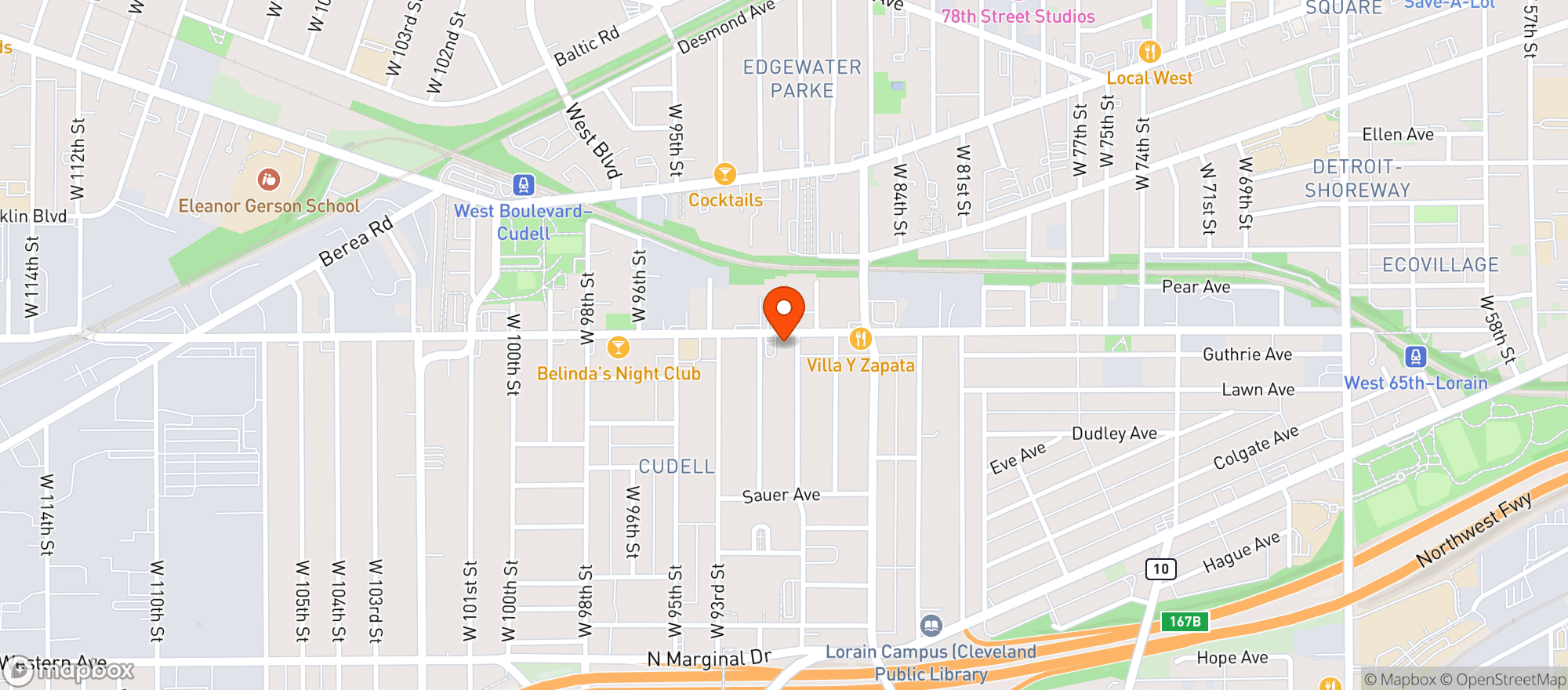 Map showing Madison 89 Deli