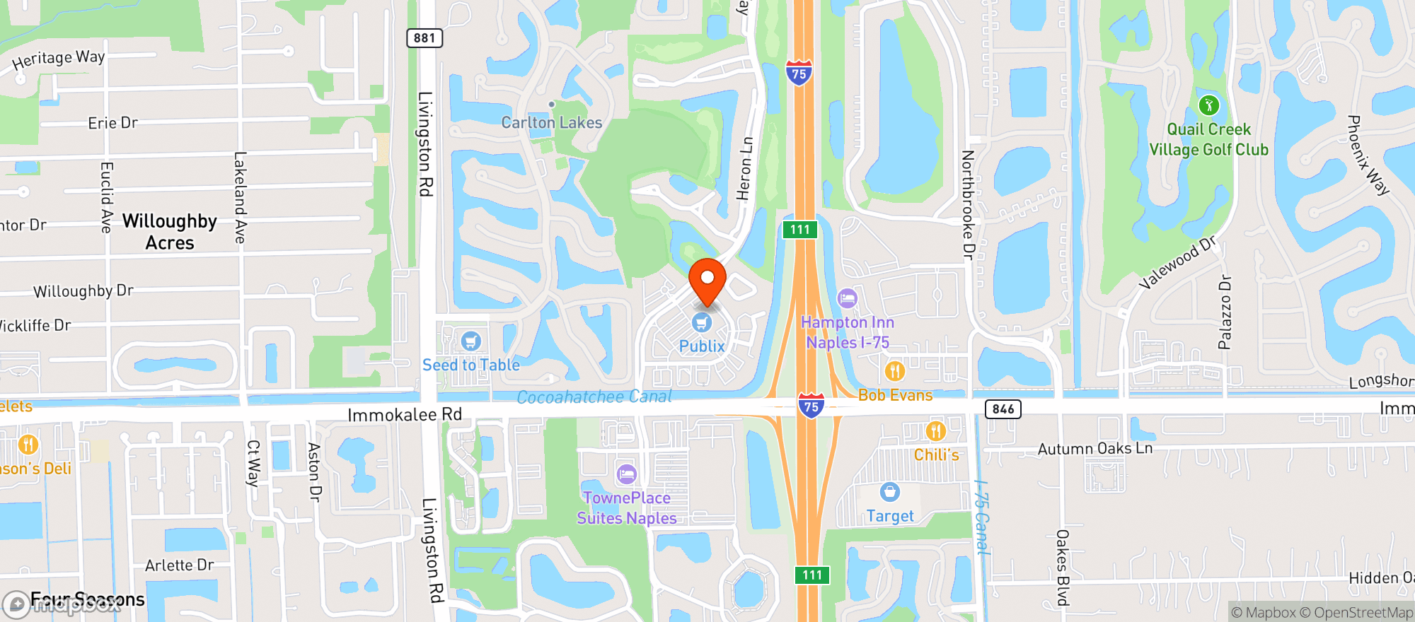 Map showing Publix
