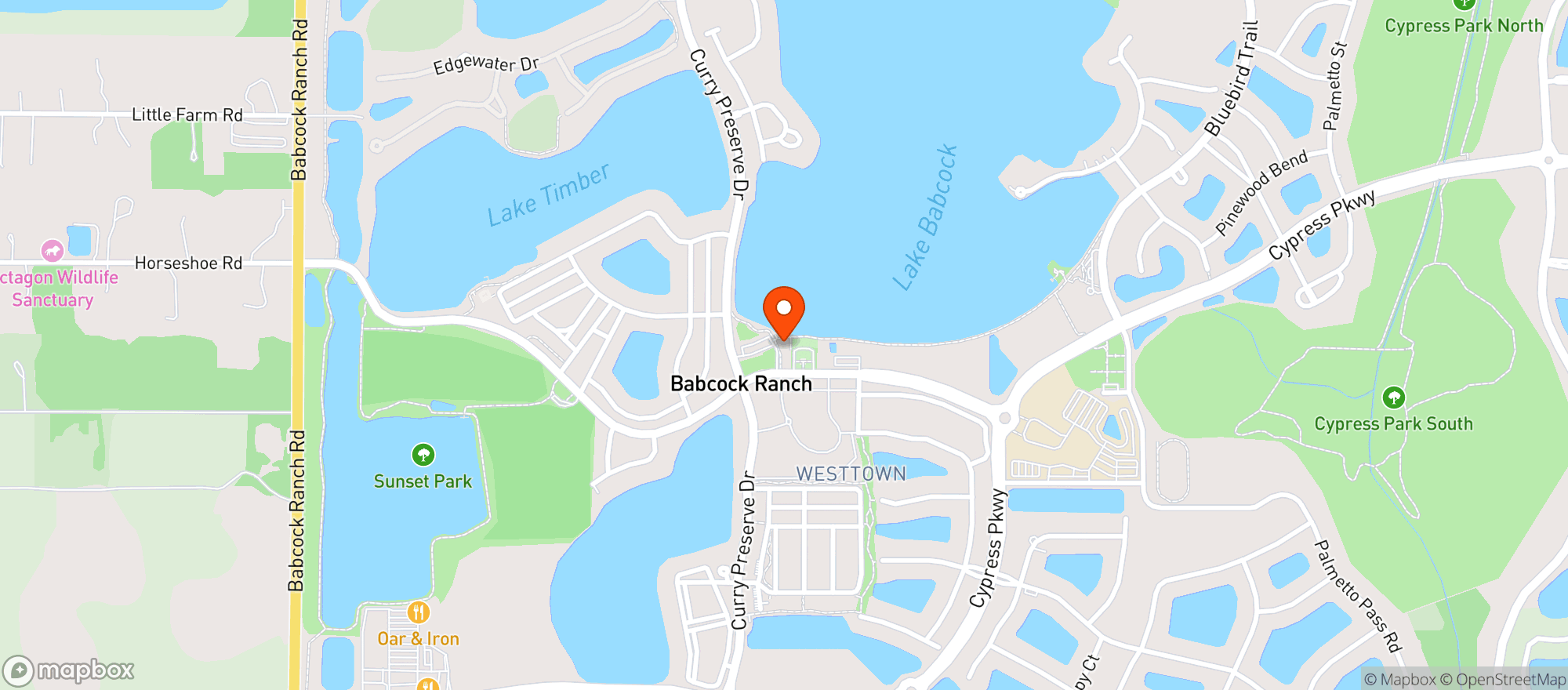 Map showing The Lake House At Babcock Ranch