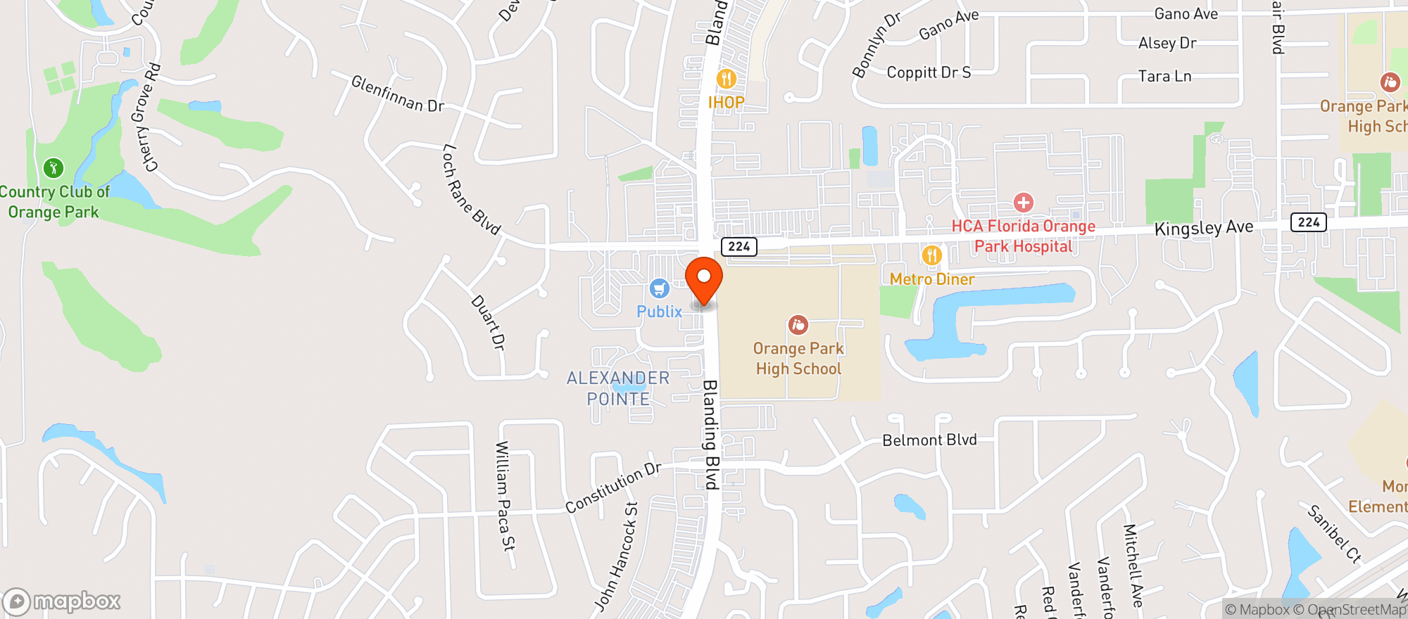 Map showing ABC FINE WINE & SPIRITS