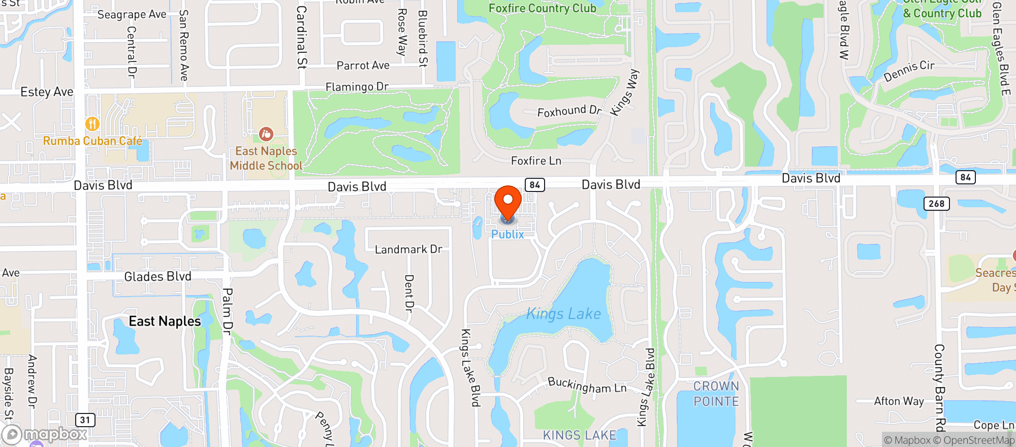 Map showing Publix