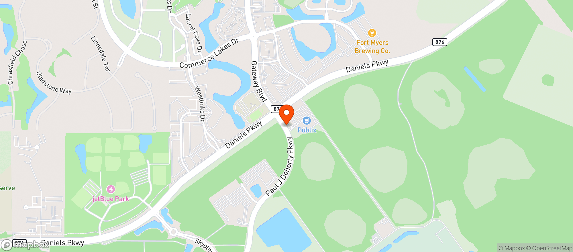 Map showing Publix Super Market