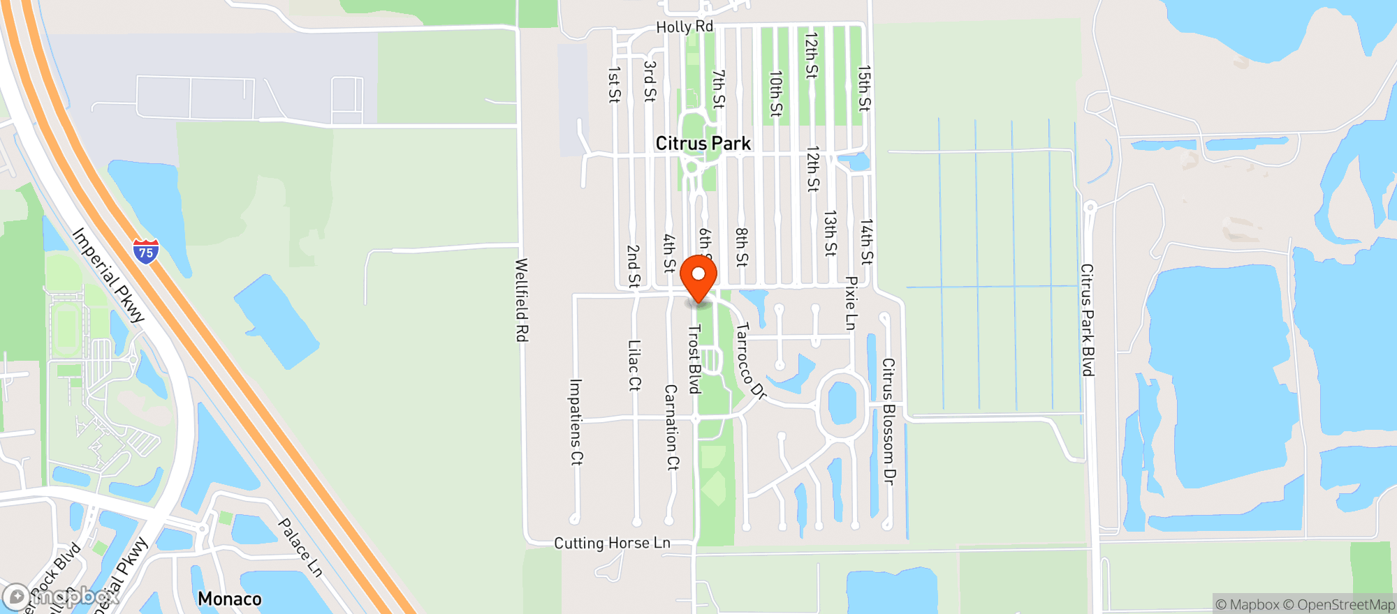 Map showing Citrus Park Rv Resort