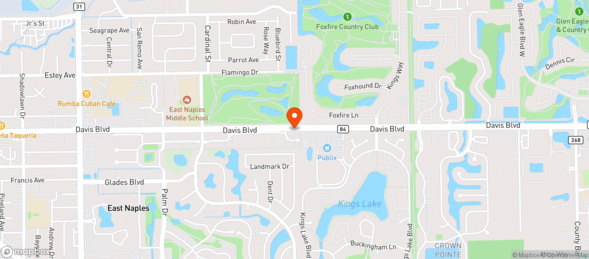 Map showing Tacos & Tequila Cantina