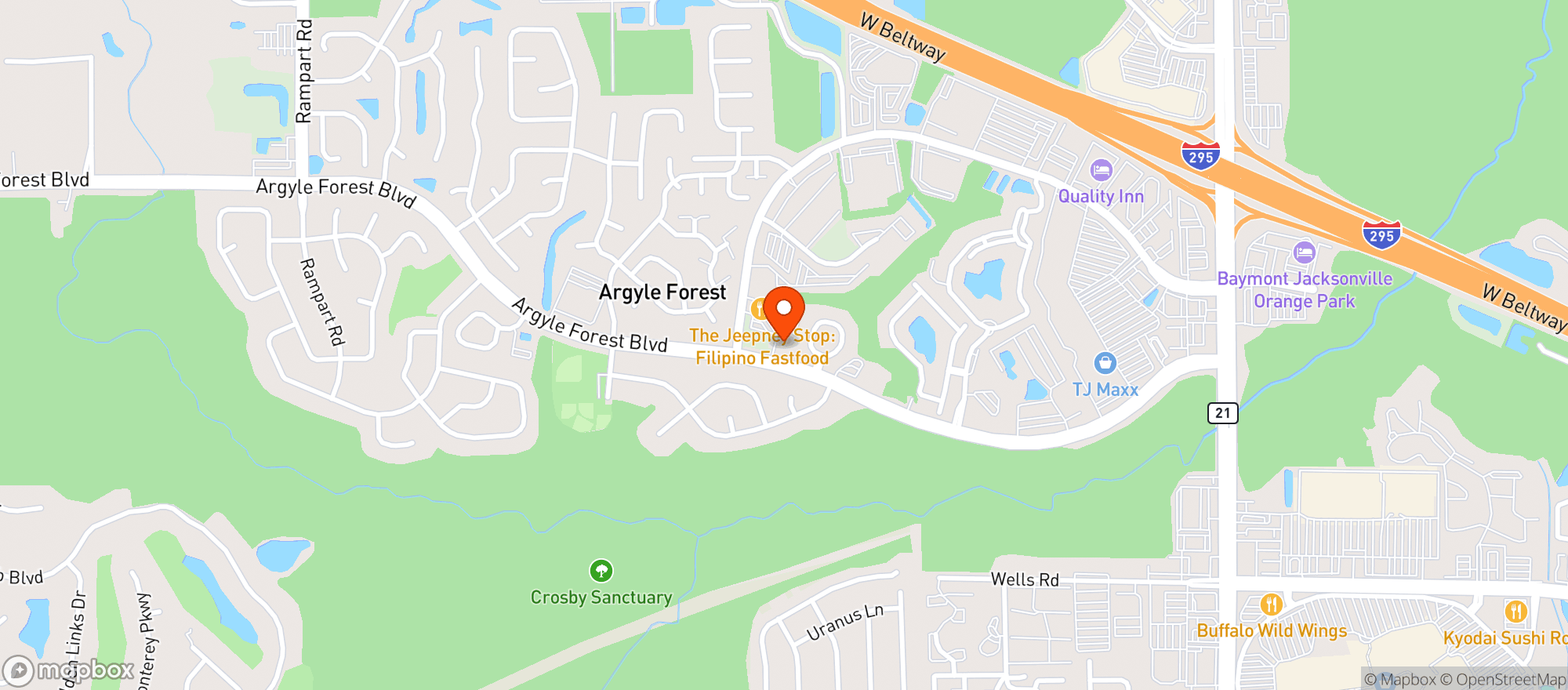 Map showing Circle K #2726198