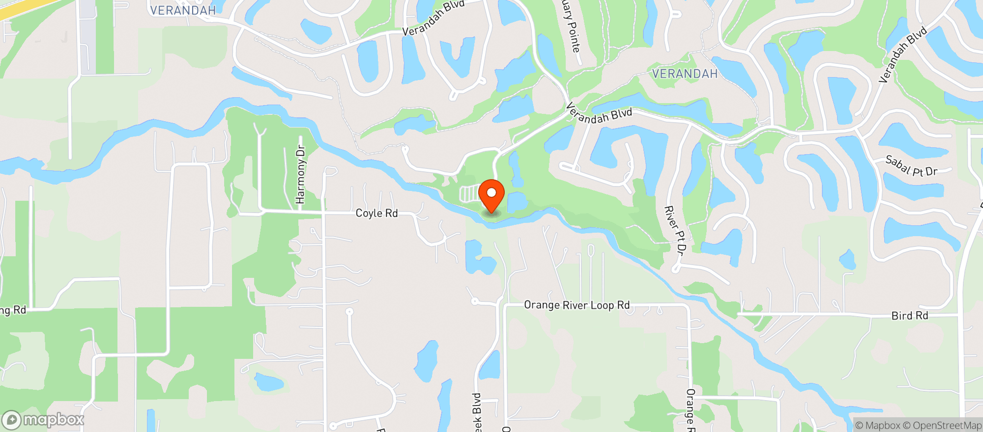 Map showing Verandah Club Riverhouse