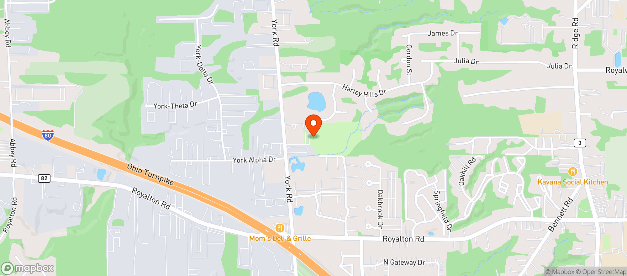 Map showing Mr Divot's Sports Bar & Grill