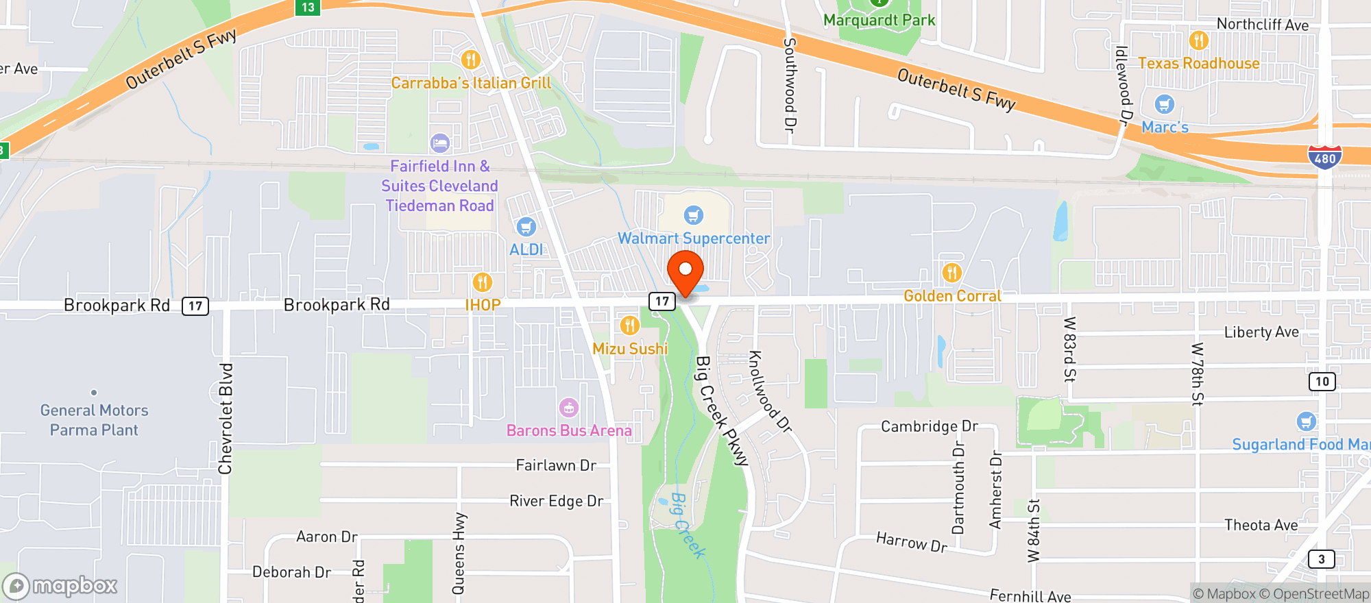 Map showing Walmart Supercenter