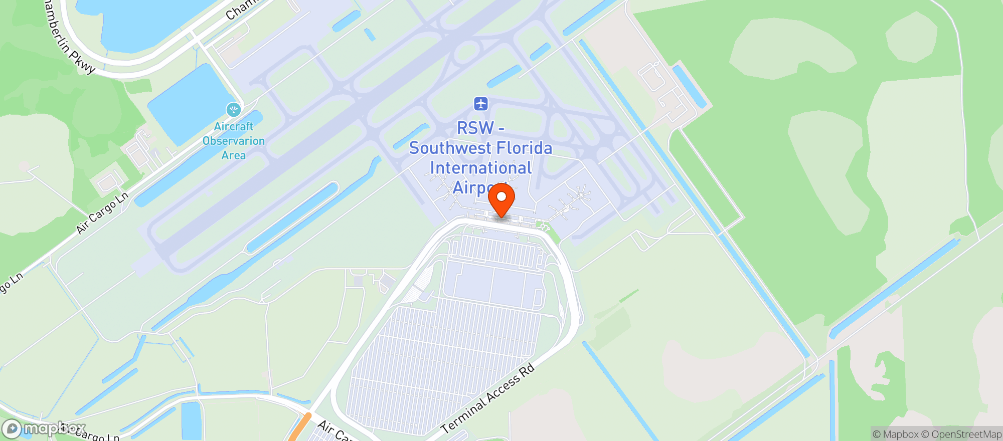 Map showing Hms Host - Swfl Intl Airport