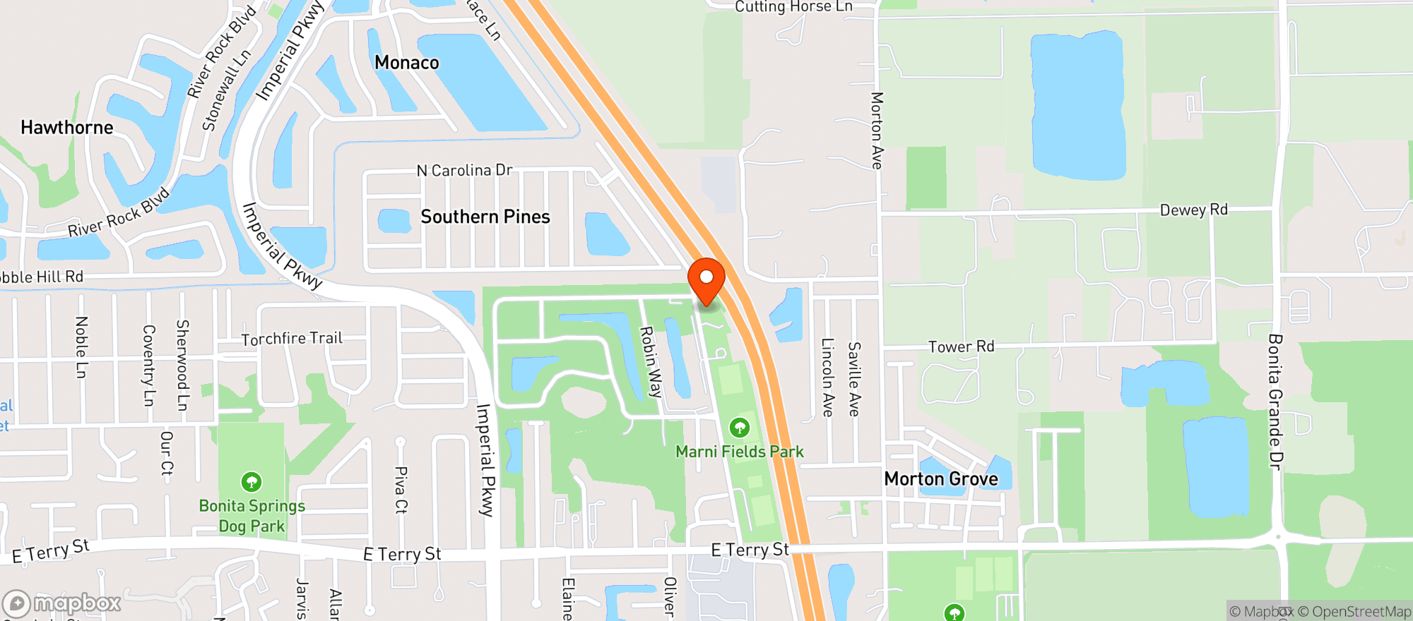 Map showing Eagles Lodge