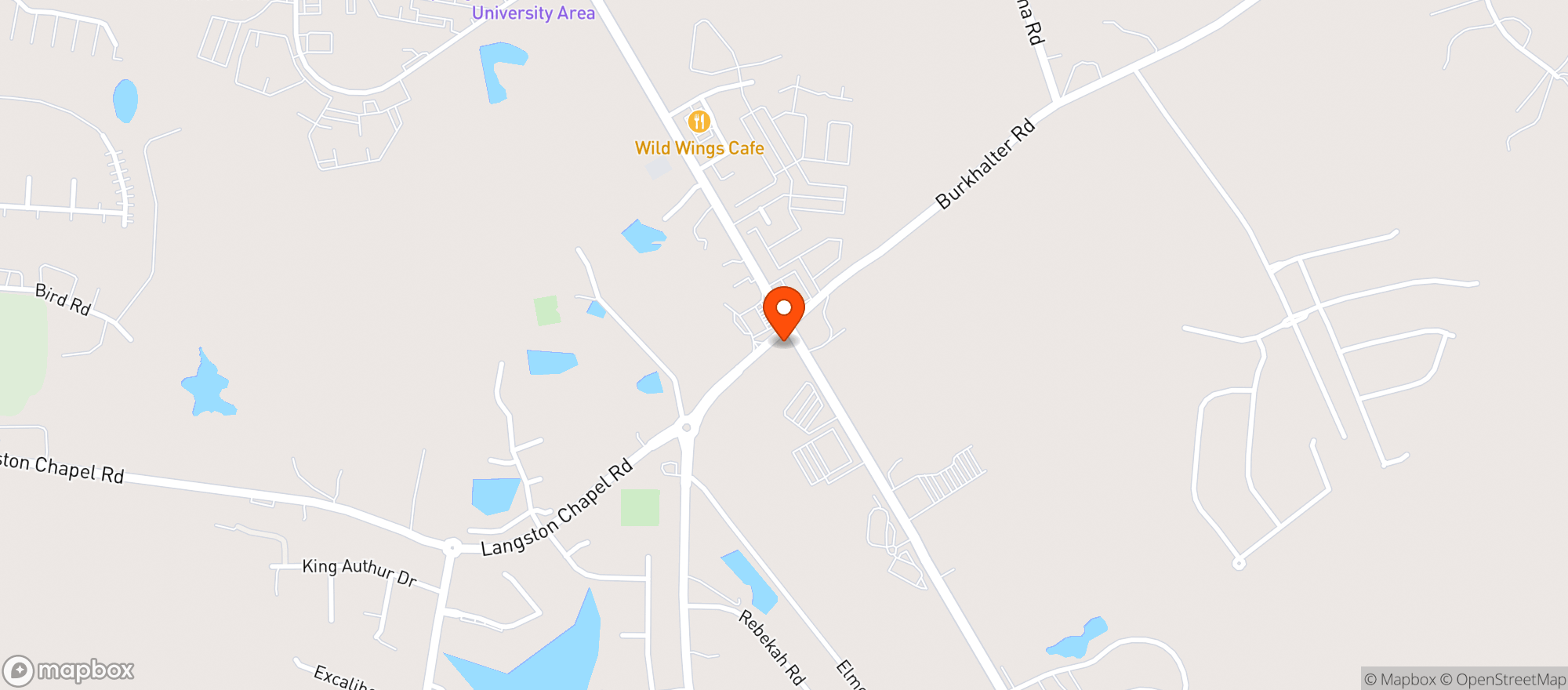 Map showing H's Foodmart