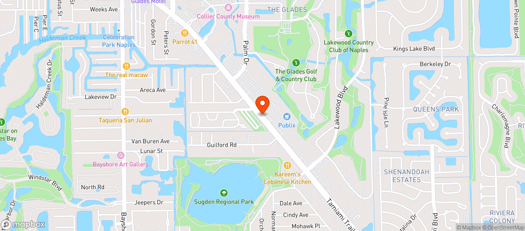 Map showing Mr Tequila Mexican Bar & Grill