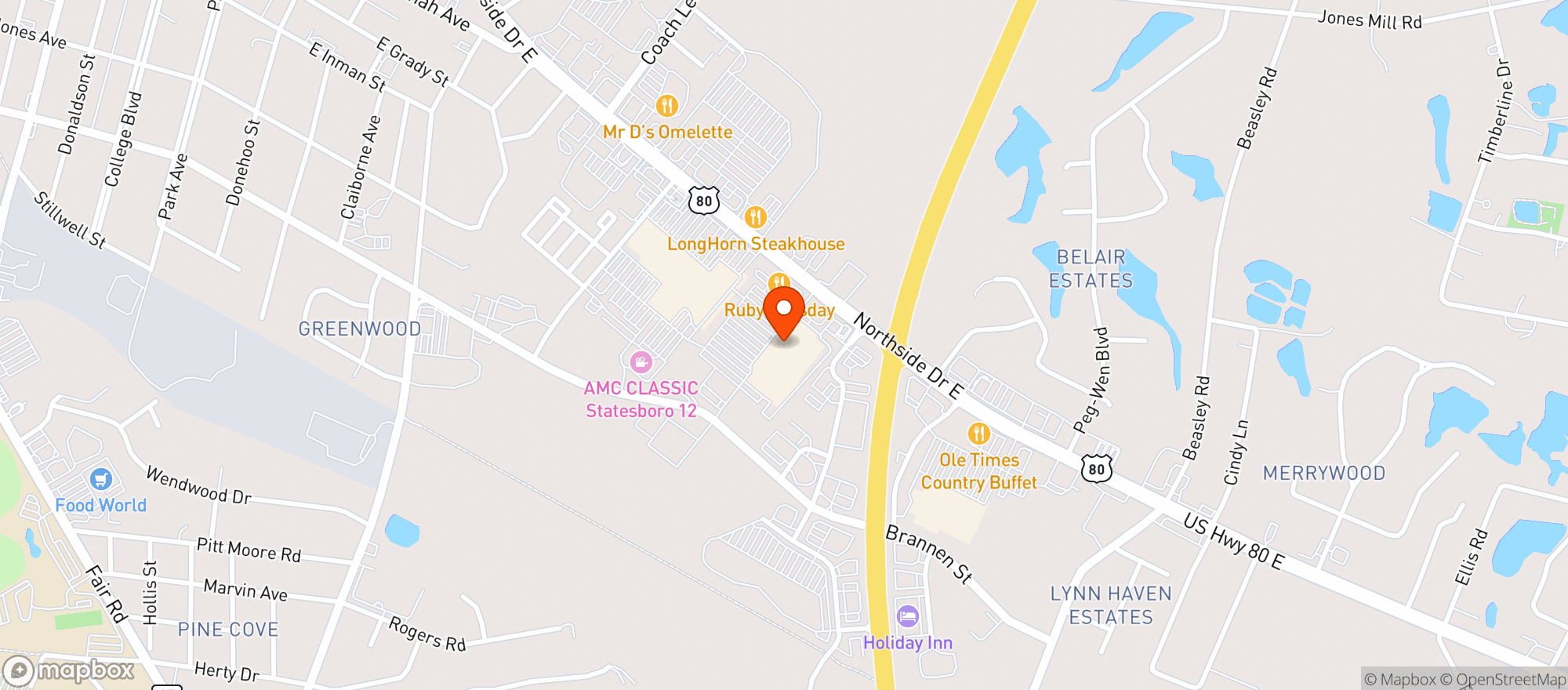 Map showing Walmart Supercenter