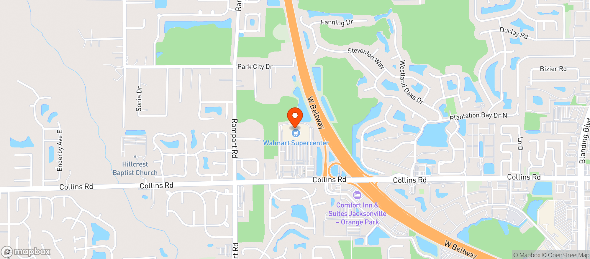 Map showing Walmart Supercenter #6978