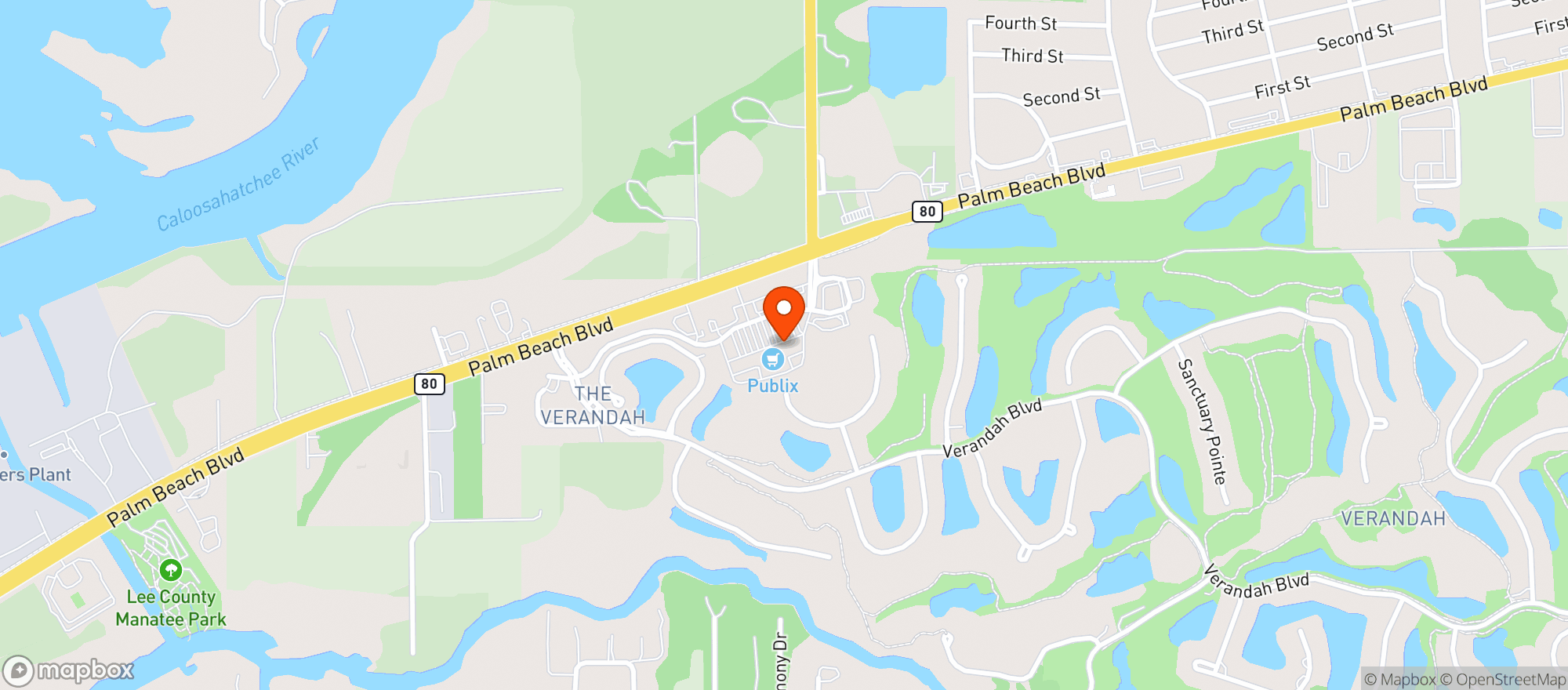 Map showing A To Z Liquor Shores