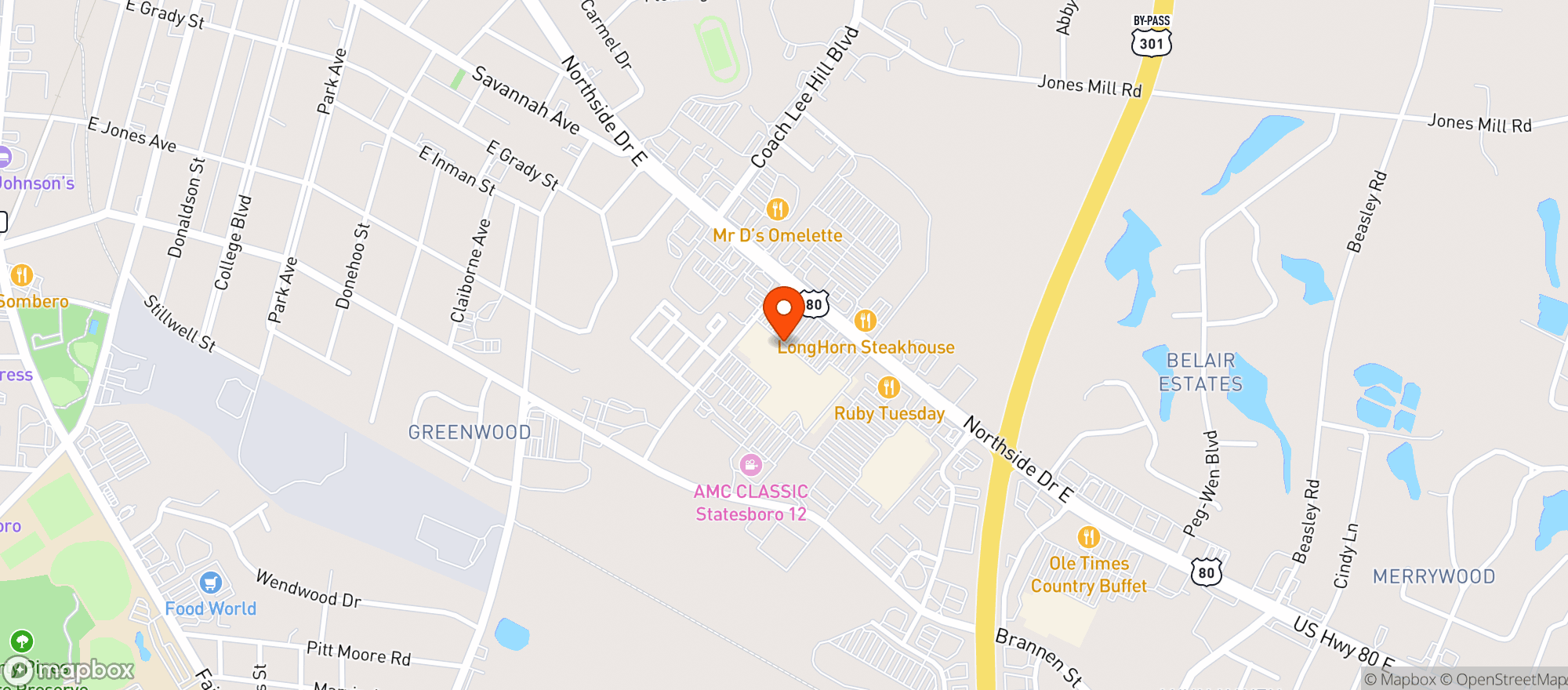 Map showing Food Lion
