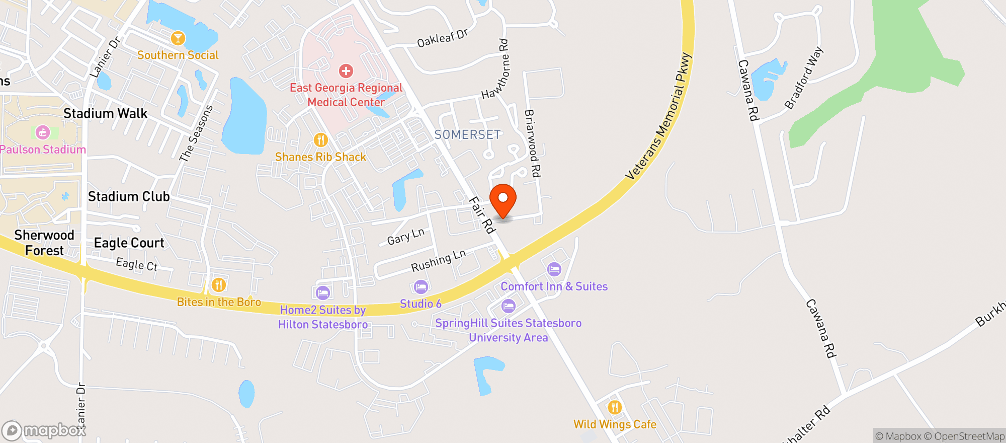 Map showing Gnc