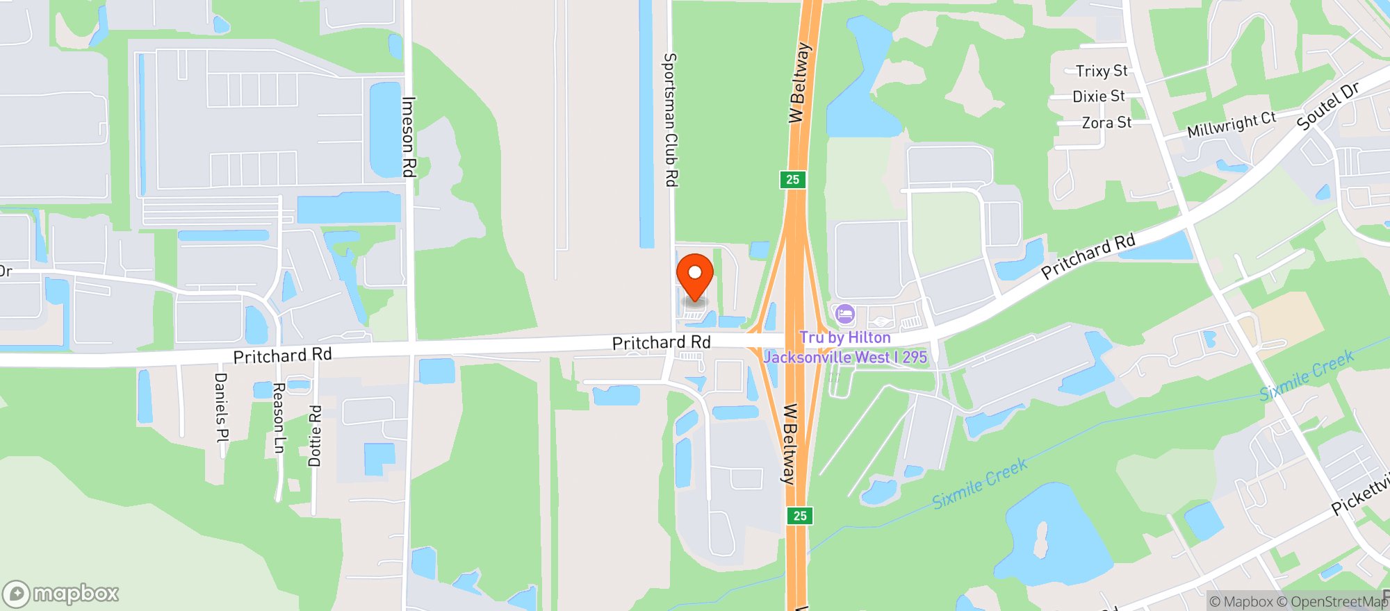 Map showing Circle K #6293