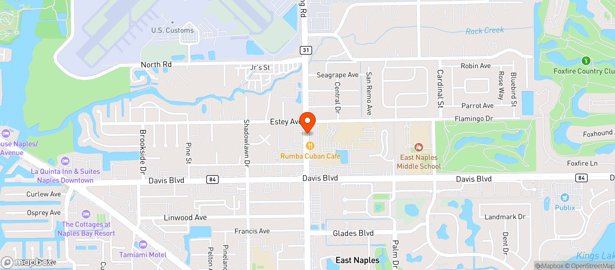 Map showing Rumba Cuban Cafe