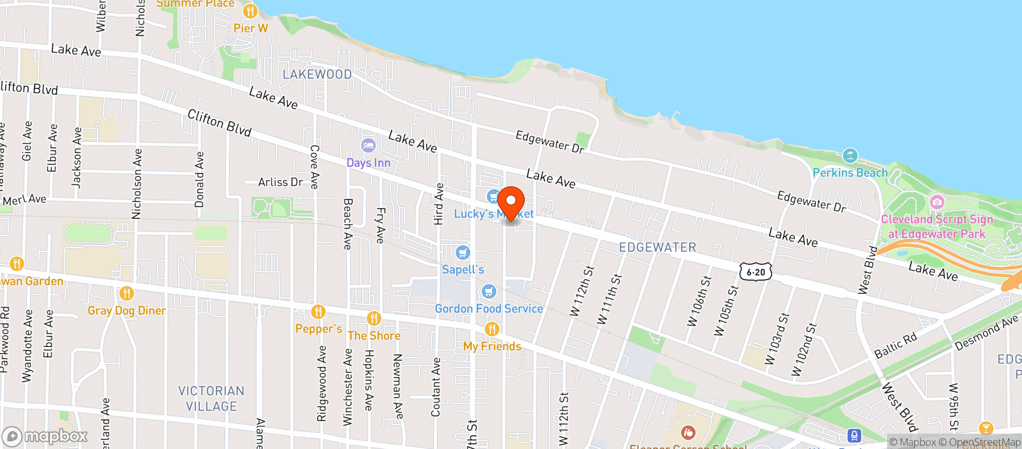 Map showing Ez Shop