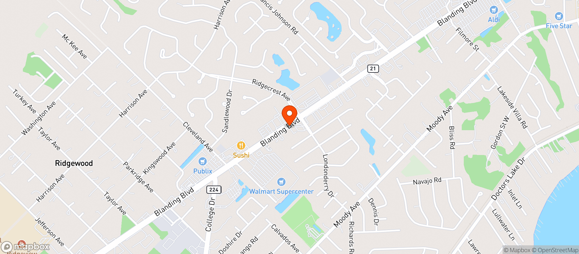 Map showing Walmart Supercenter