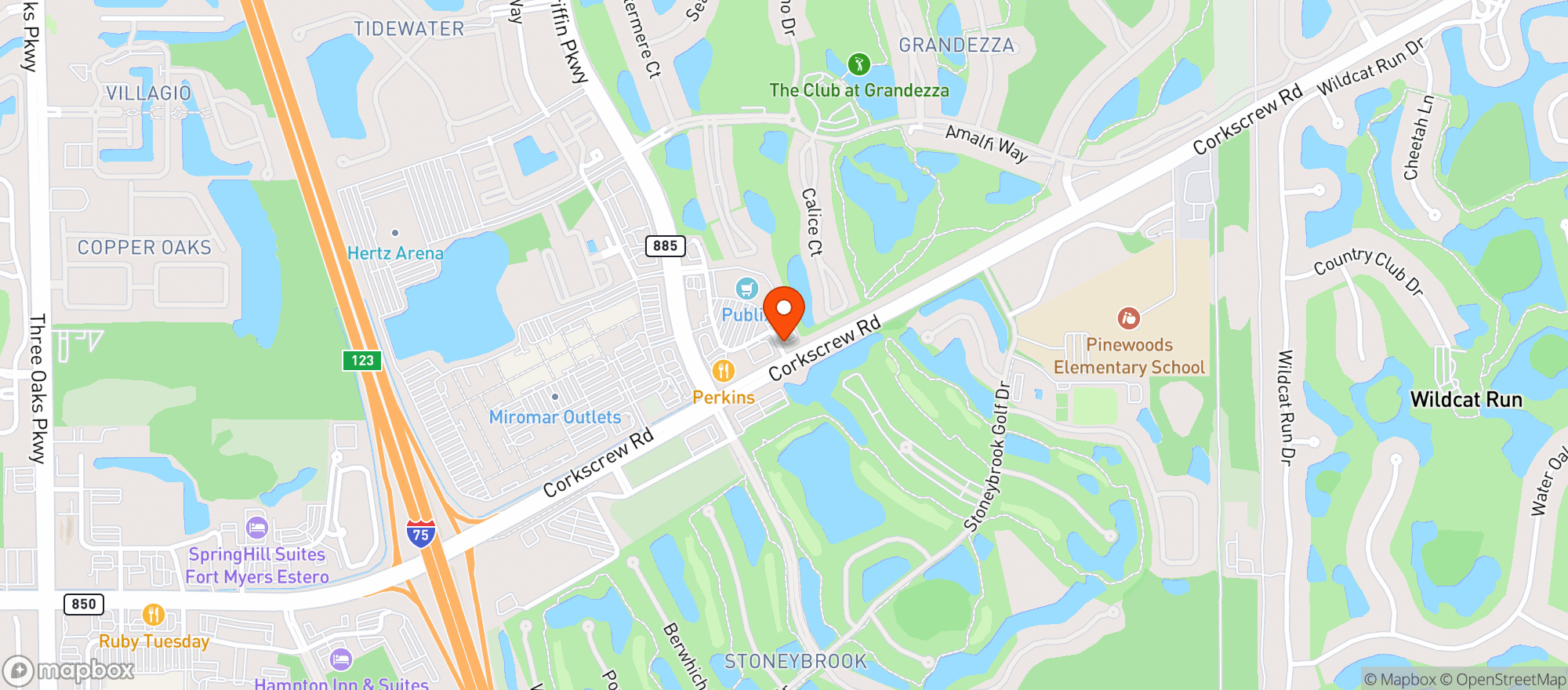 Map showing Publix Super Market