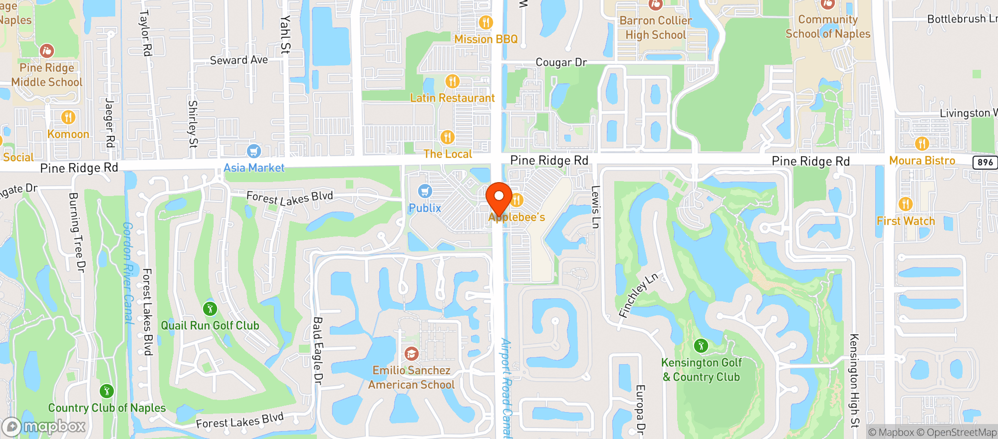 Map showing Walmart Neighborhood Mkt