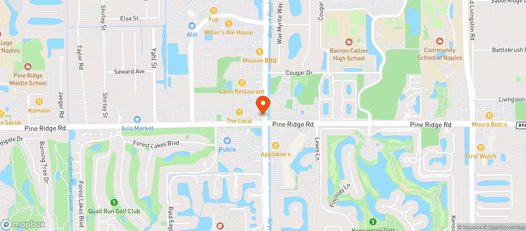 Map showing The Local