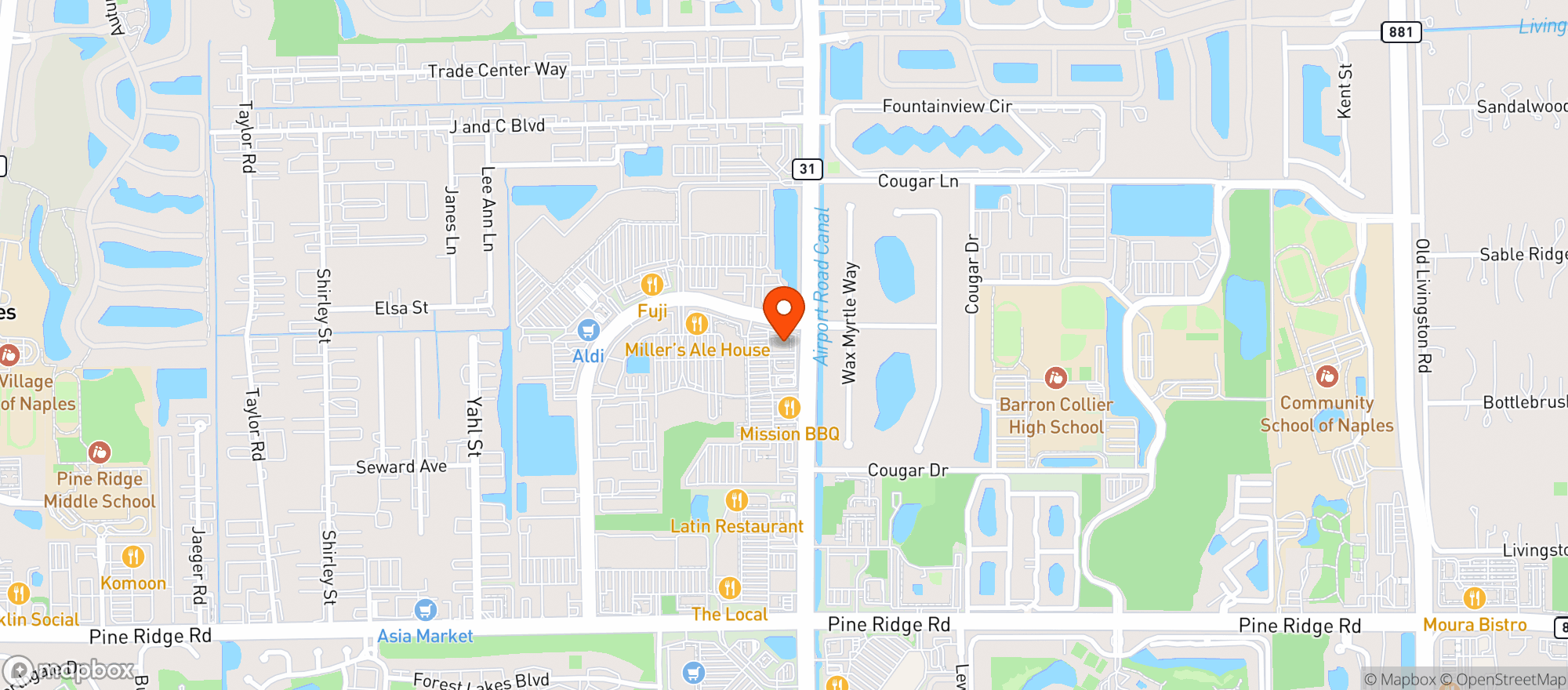 Map showing Vitamin Shoppe - Naples