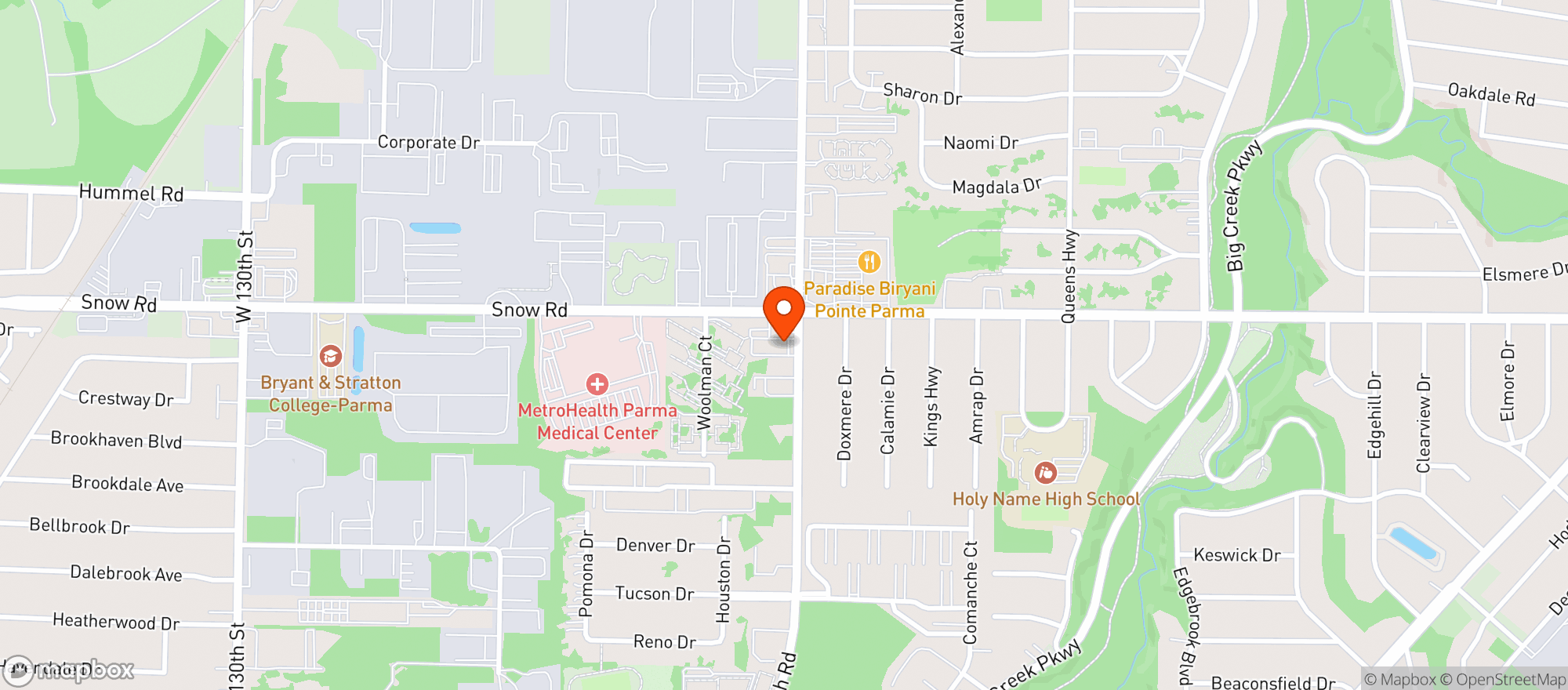 Map showing Lucys Dairy Mart