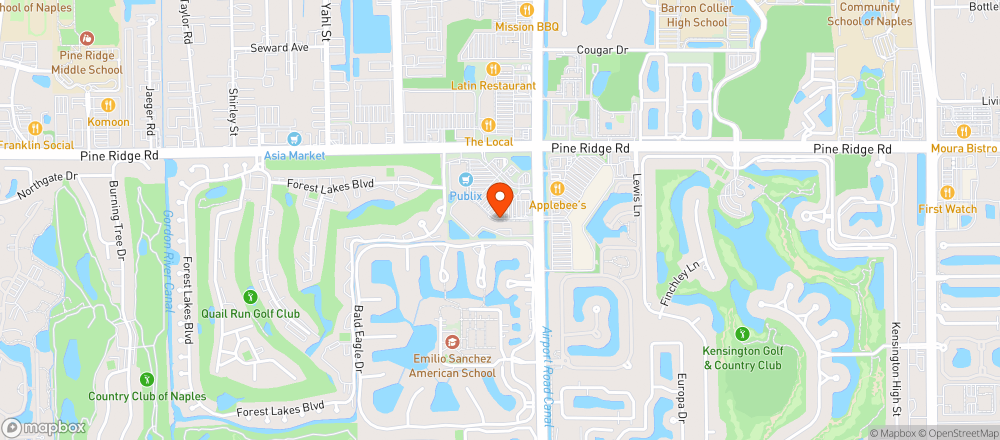 Map showing Target Store