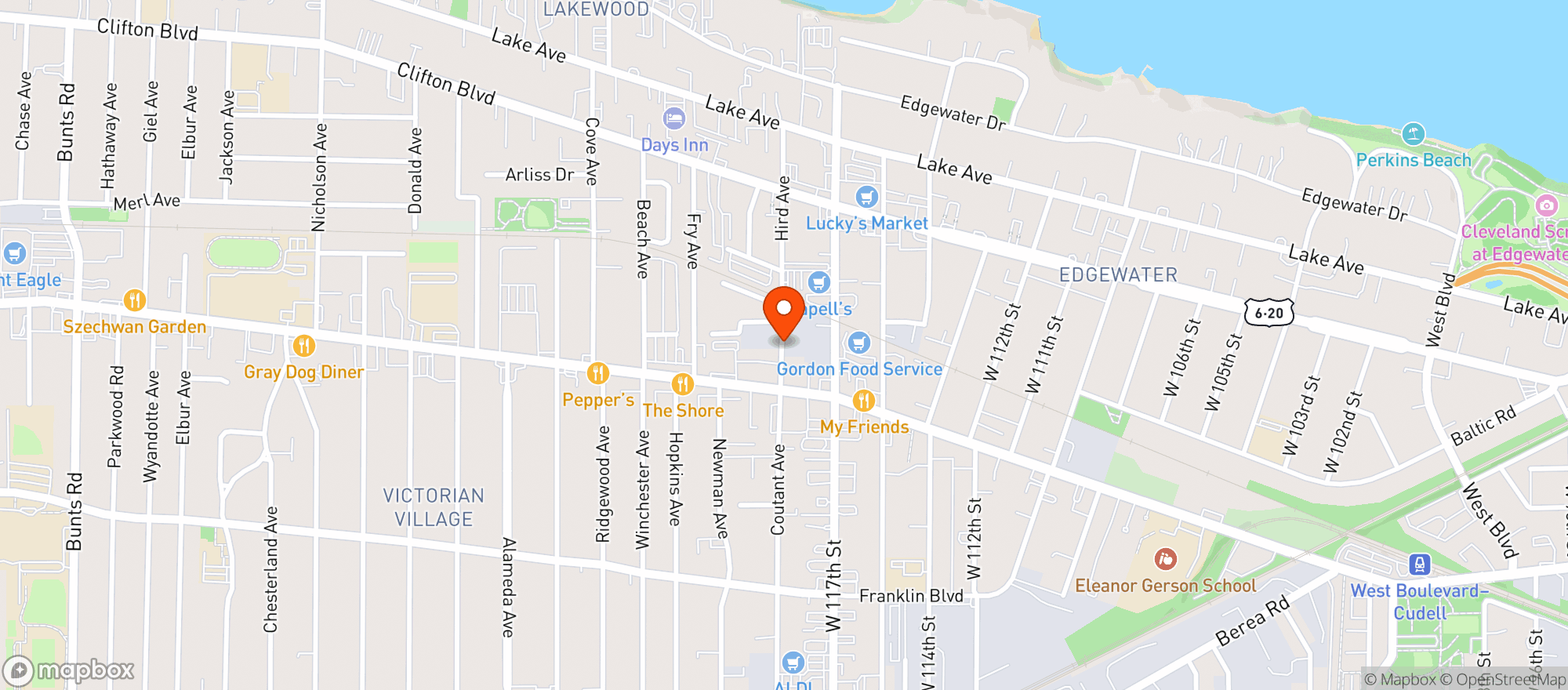 Map showing Studio West 117