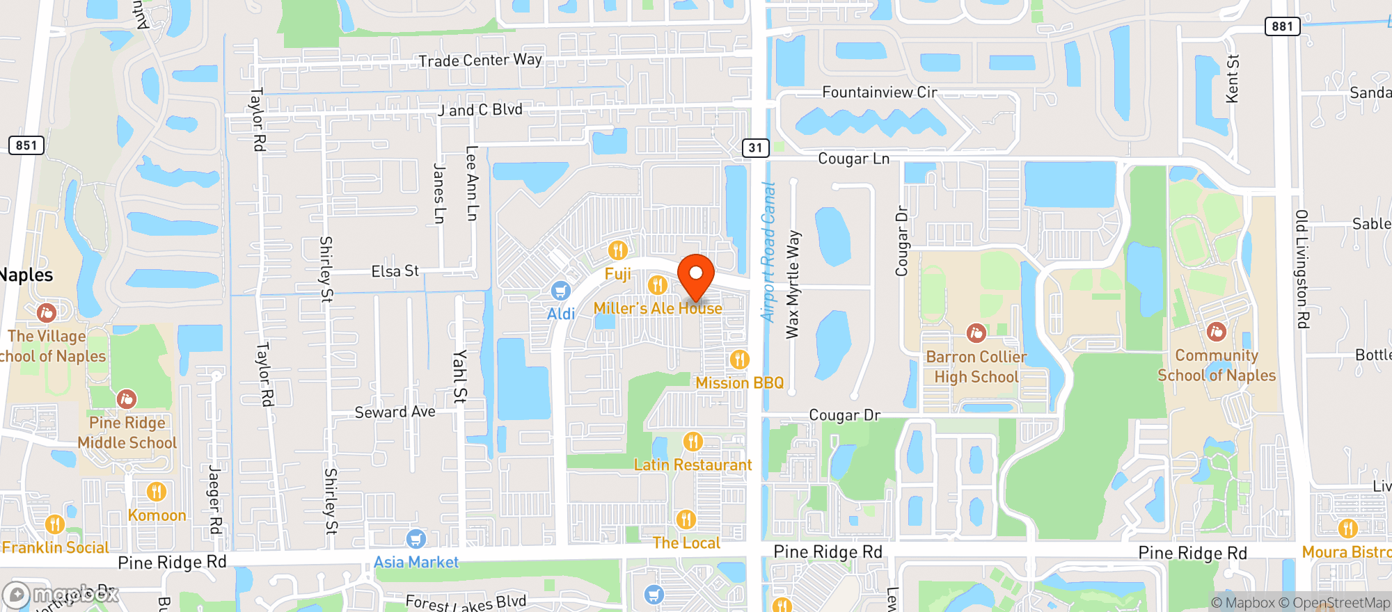 Map showing Total Wine