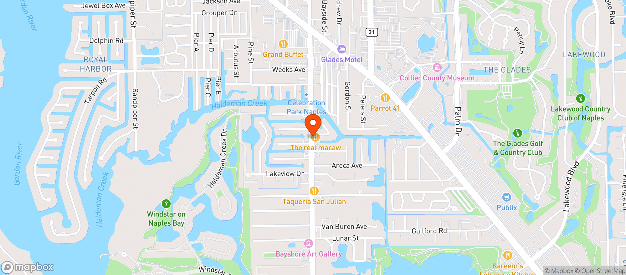 Map showing Real Macaw
