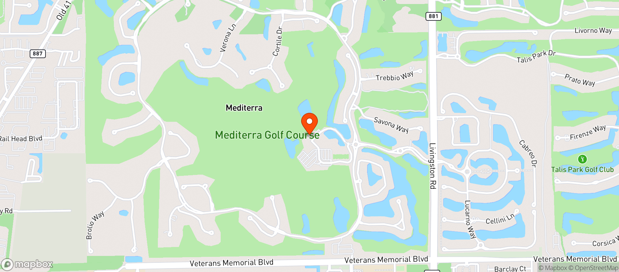 Map showing Club At Mediterra